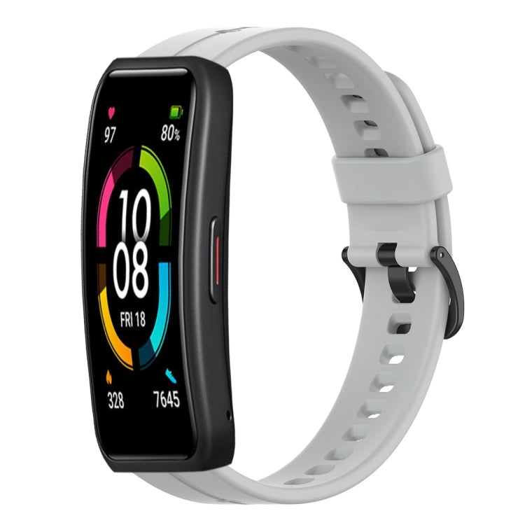For Huawei Band 6 Solid Color Silicone Watch Band