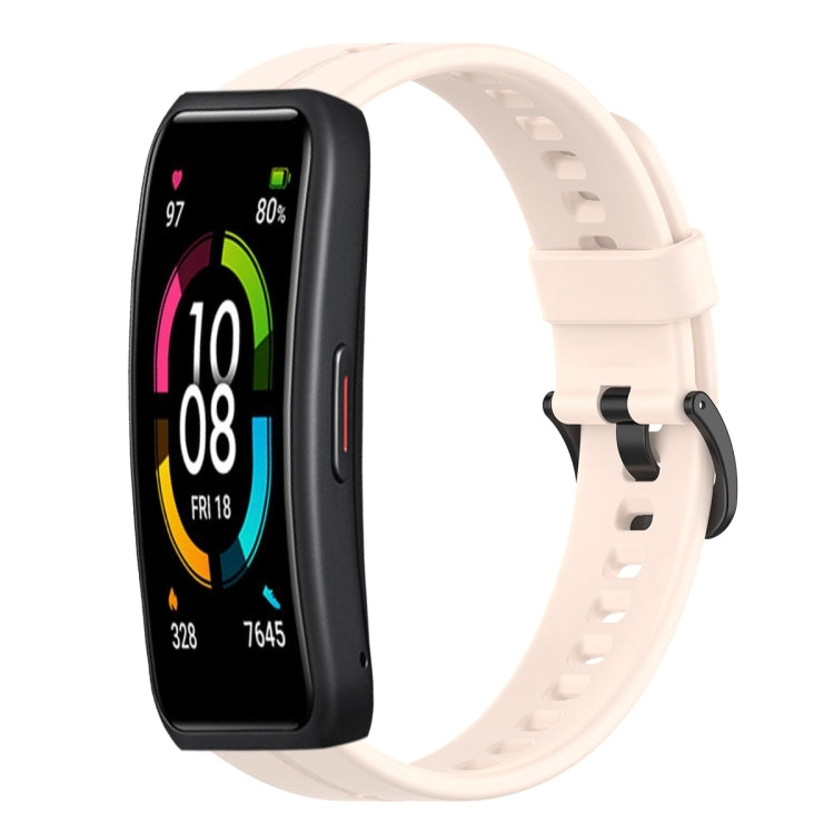 For Huawei Band 6 Solid Color Silicone Watch Band
