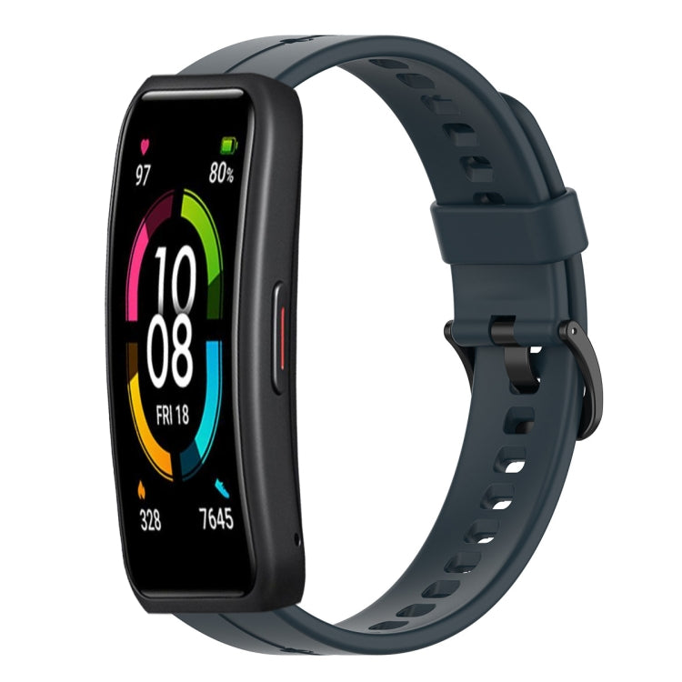 For Huawei Band 6 Solid Color Silicone Watch Band