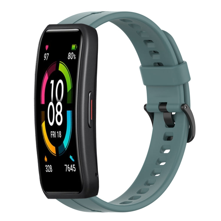 For Huawei Band 6 Solid Color Silicone Watch Band