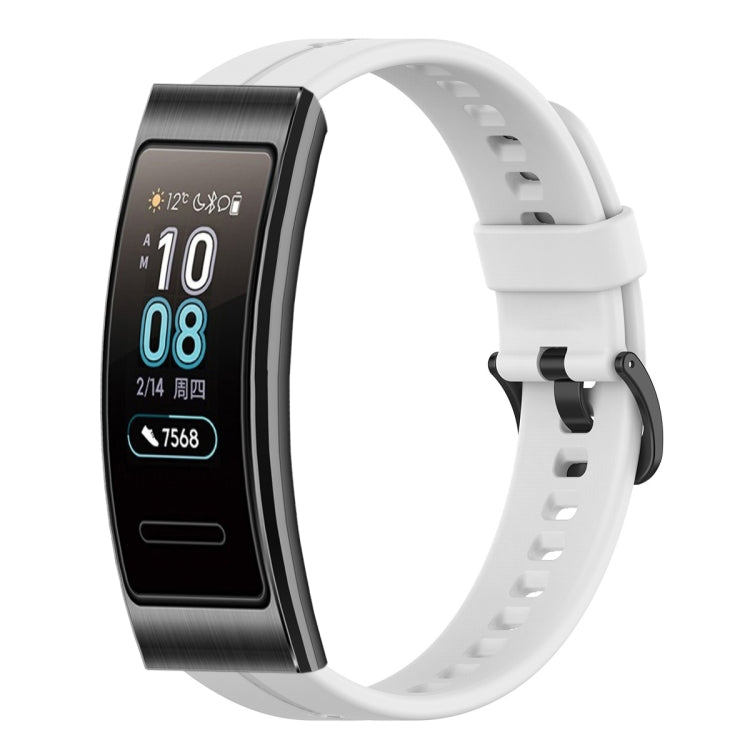 For Huawei Band 3 Solid Color Silicone Watch Band