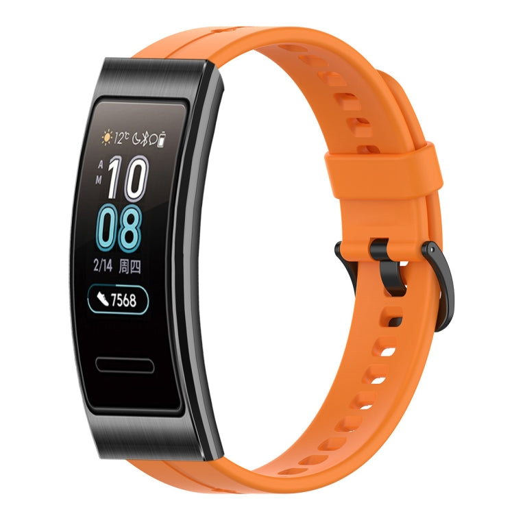 For Huawei Band 3 Solid Color Silicone Watch Band