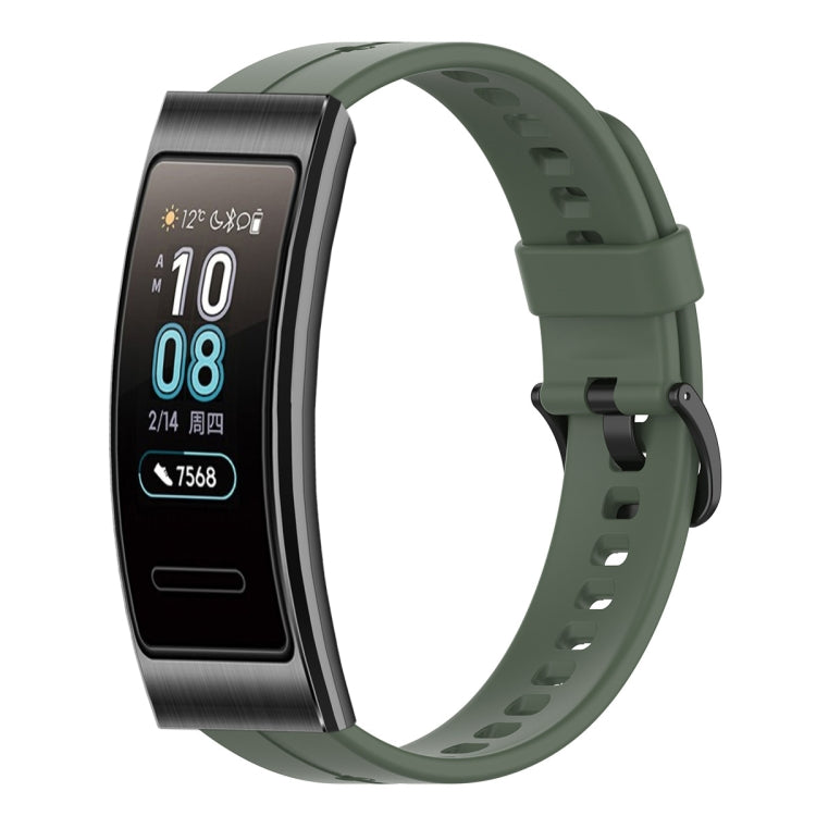 For Huawei Band 3 Solid Color Silicone Watch Band