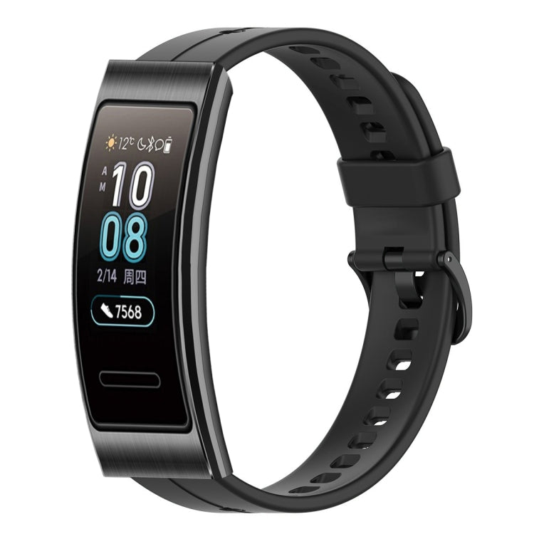 For Huawei Band 3 Solid Color Silicone Watch Band