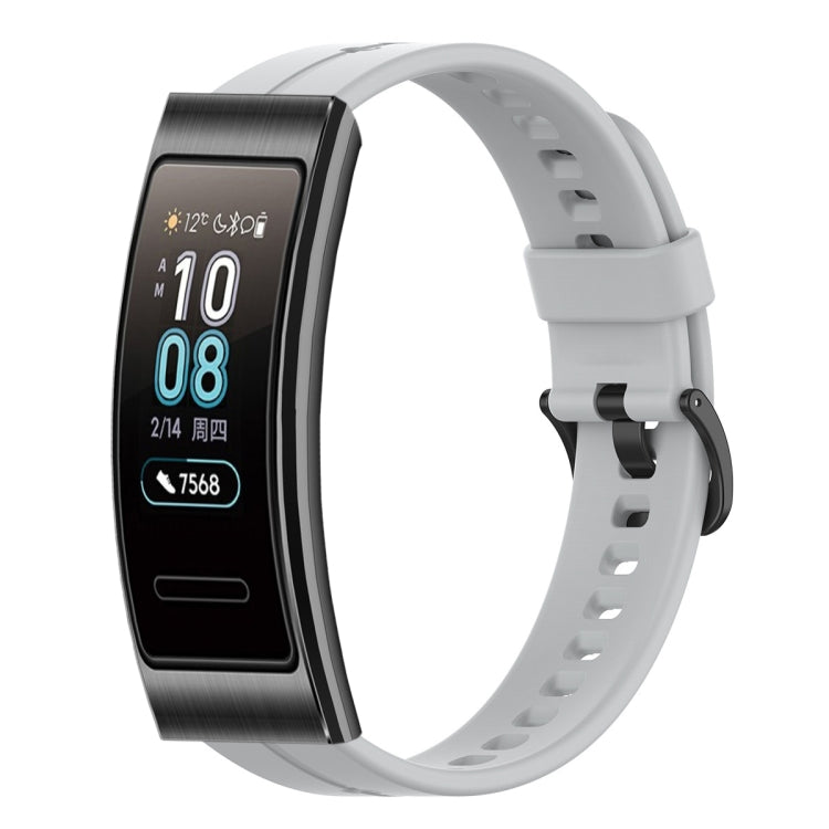 For Huawei Band 3 Solid Color Silicone Watch Band