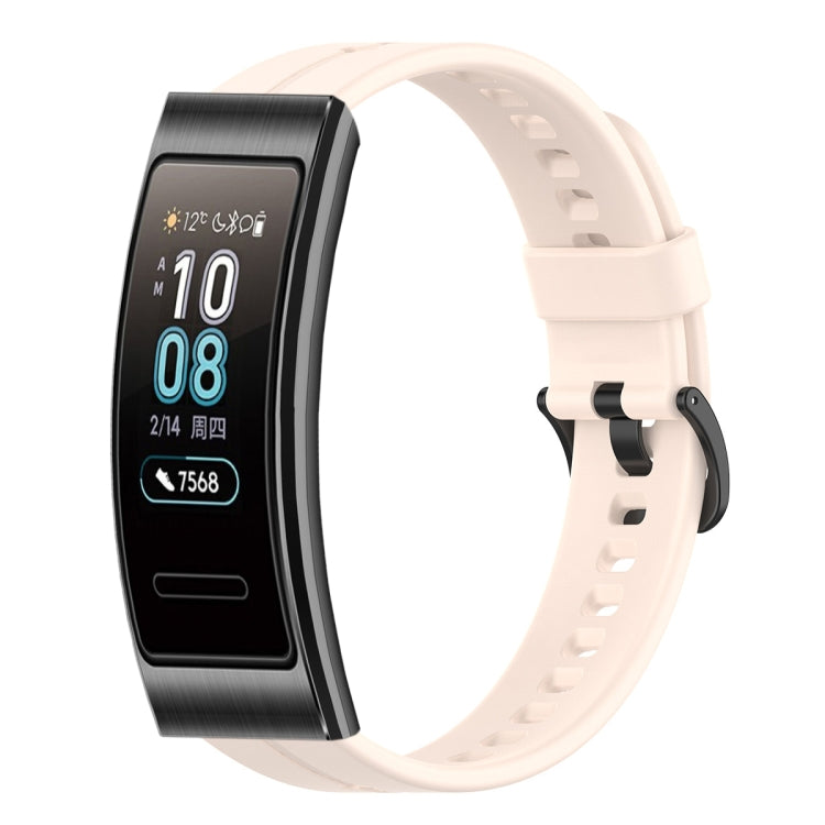 For Huawei Band 3 Solid Color Silicone Watch Band