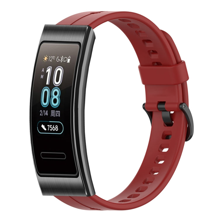 For Huawei Band 3 Solid Color Silicone Watch Band