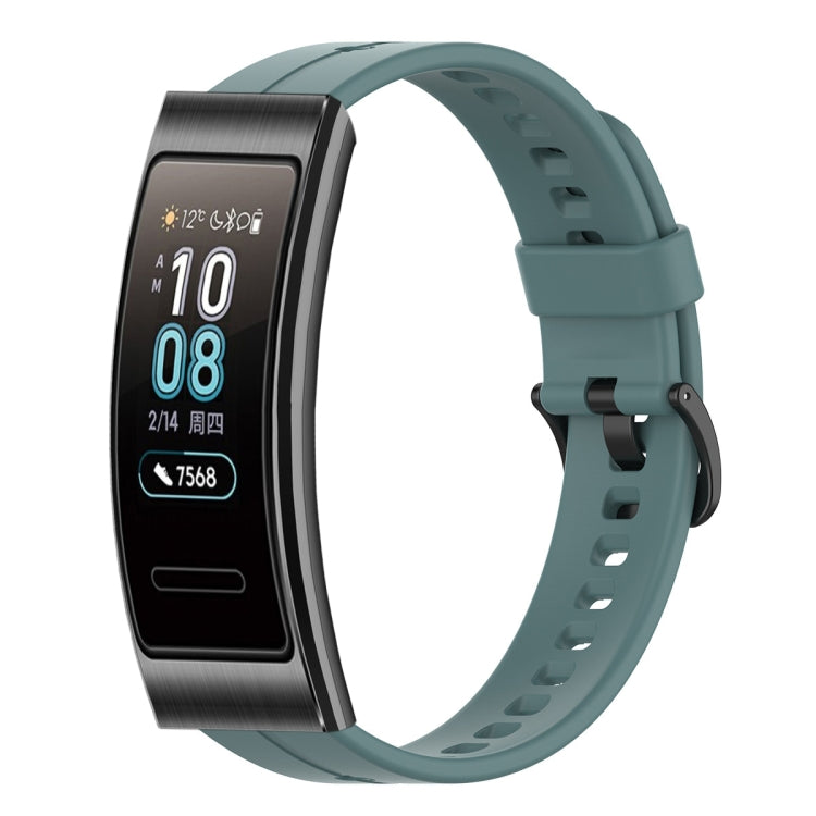 For Huawei Band 3 Solid Color Silicone Watch Band