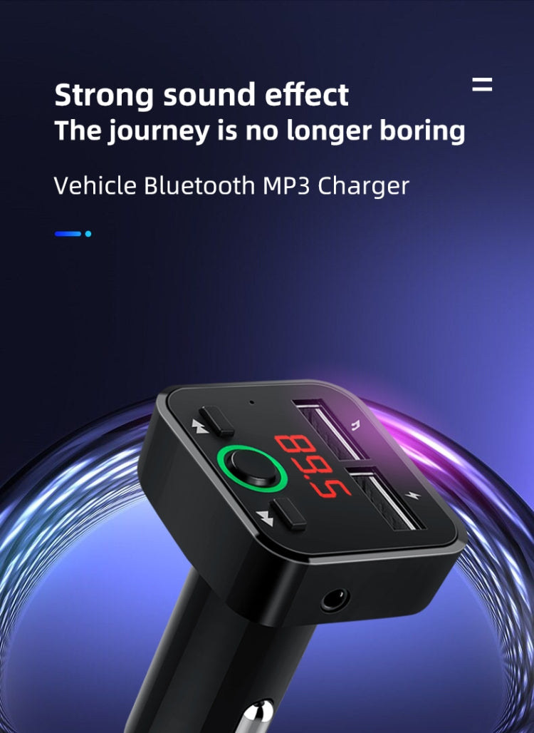 Car Mp3 Car Bluetooth Mp3 Player Hands-Free car FM Transmitter Mobile Phone Charging black