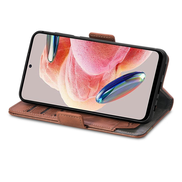 For Xiaomi Redmi Note 12 4G Global CaseNeo Splicing Dual Magnetic Buckle Leather Phone Case