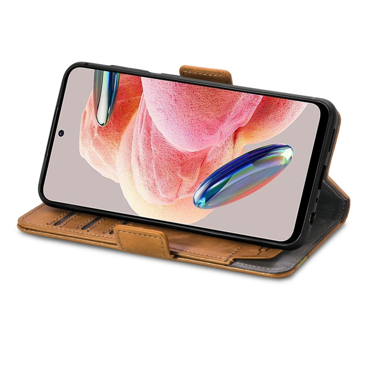 For Xiaomi Redmi Note 12 4G Global CaseNeo Splicing Dual Magnetic Buckle Leather Phone Case