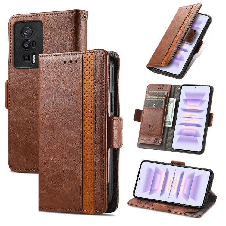 For Xiaomi Redmi K60 Pro CaseNeo Splicing Dual Magnetic Buckle Leather Phone Case
