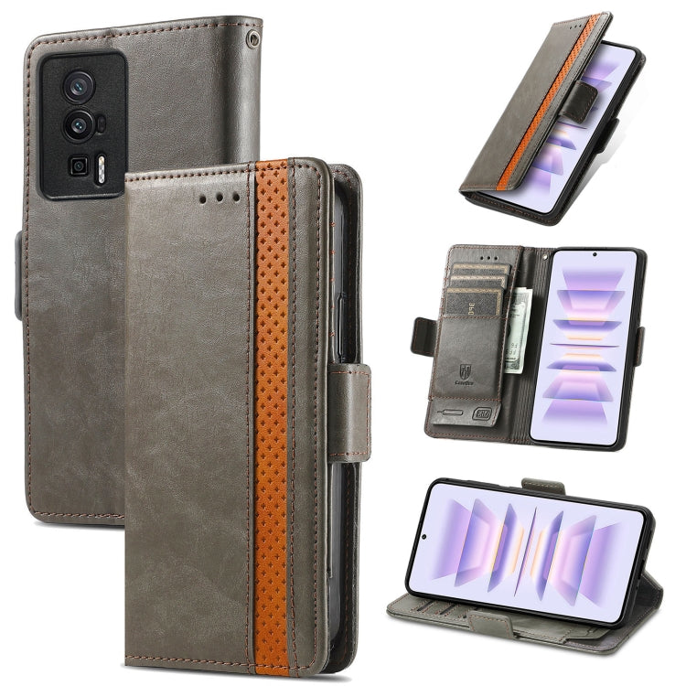 For Xiaomi Redmi K60 Pro CaseNeo Splicing Dual Magnetic Buckle Leather Phone Case