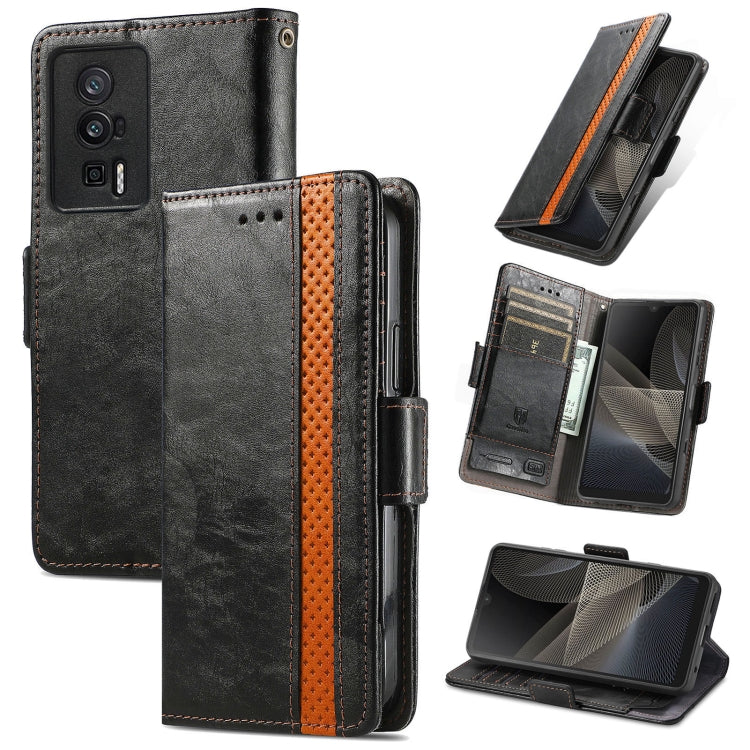 For Xiaomi Redmi K60 Pro CaseNeo Splicing Dual Magnetic Buckle Leather Phone Case