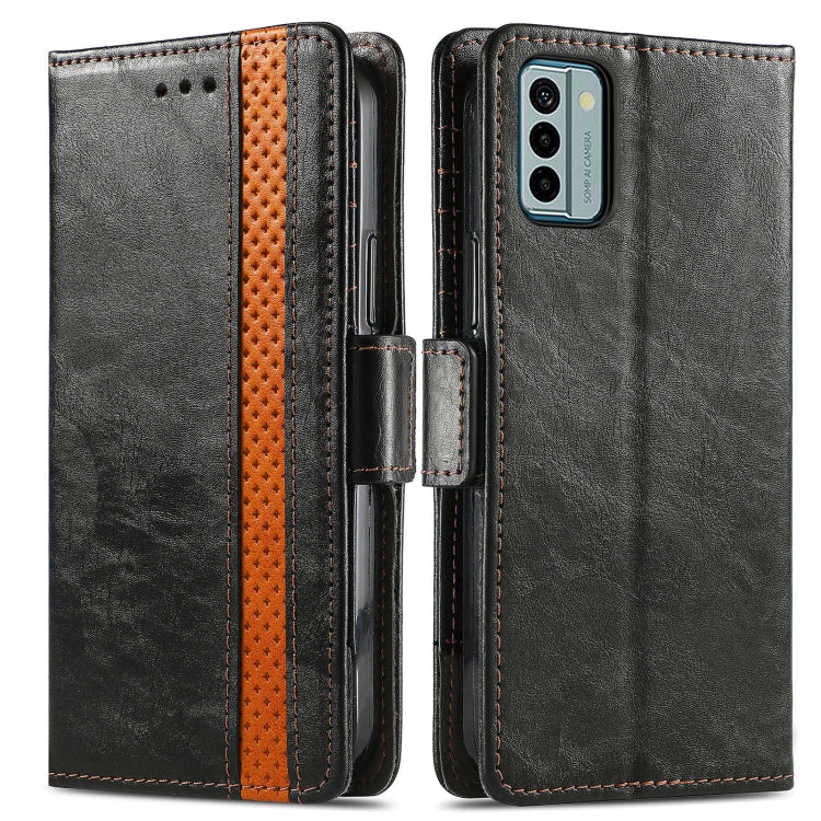 For Nokia G22 CaseNeo Splicing Dual Magnetic Buckle Leather Phone Case