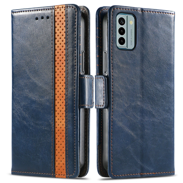 For Nokia G22 CaseNeo Splicing Dual Magnetic Buckle Leather Phone Case