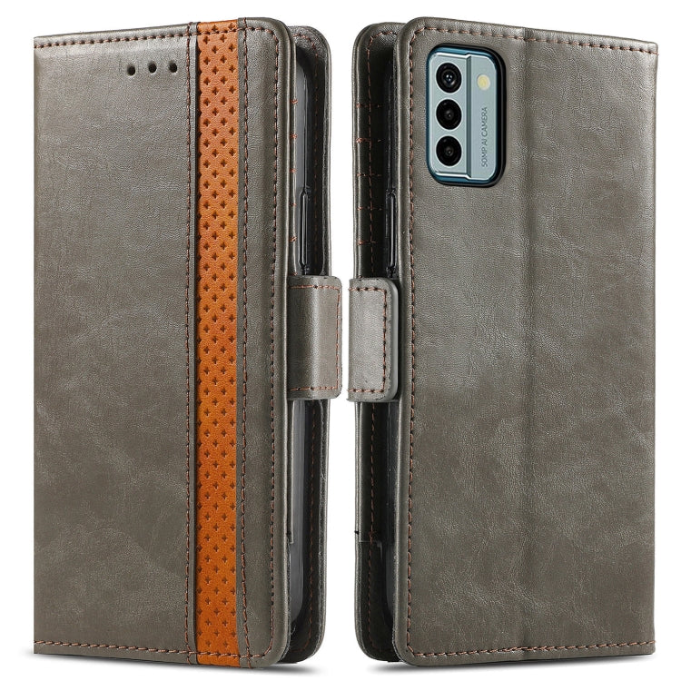 For Nokia G22 CaseNeo Splicing Dual Magnetic Buckle Leather Phone Case