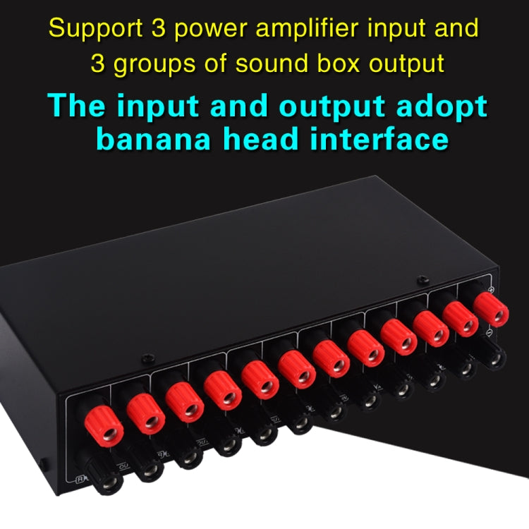 B037 3 Input 3 Output Power Amplifier And Speaker Switcher Speaker Switch Splitter Comparator 300W Per Channel Without Loss Of Sound Quality