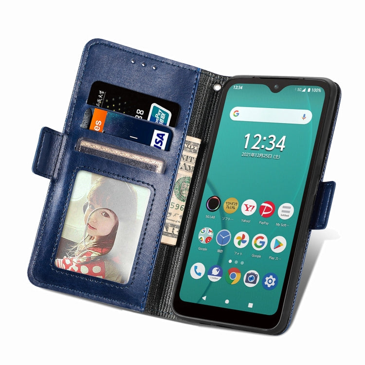 For Fujitsu Arrows We  F-51B Grid Leather Flip Phone Case