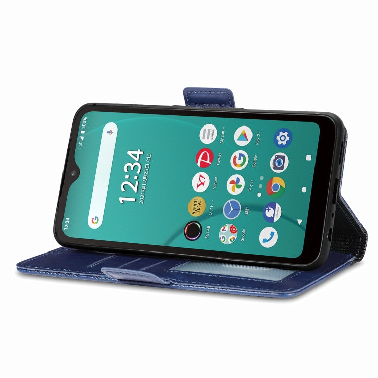 For Fujitsu Arrows We  F-51B Grid Leather Flip Phone Case