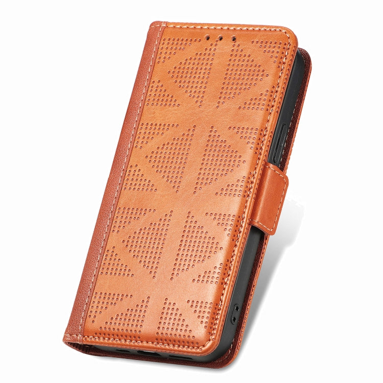 For ZTE Libero 5G III Grid Leather Flip Phone Case