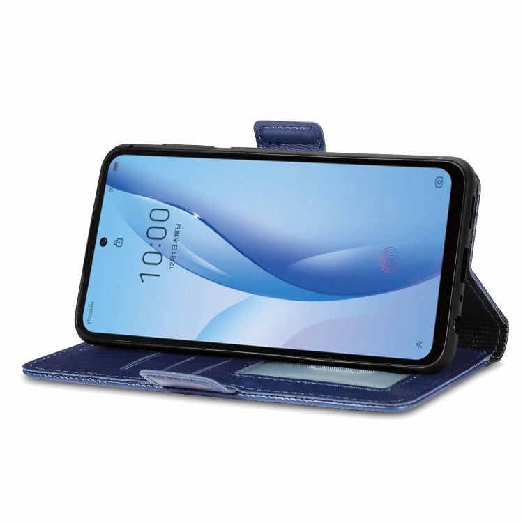 For ZTE Libero 5G III Grid Leather Flip Phone Case