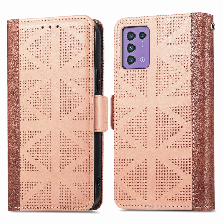 For ZTE Libero 5G III Grid Leather Flip Phone Case