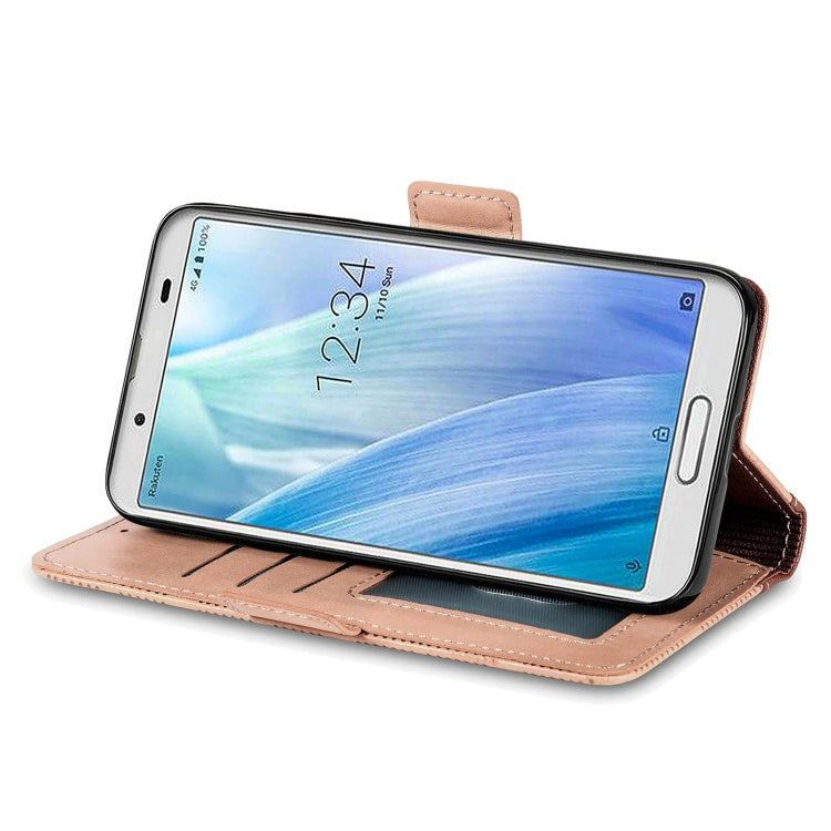 For Sharp Aquos Sense 3 Lite Grid Leather Flip Phone Case