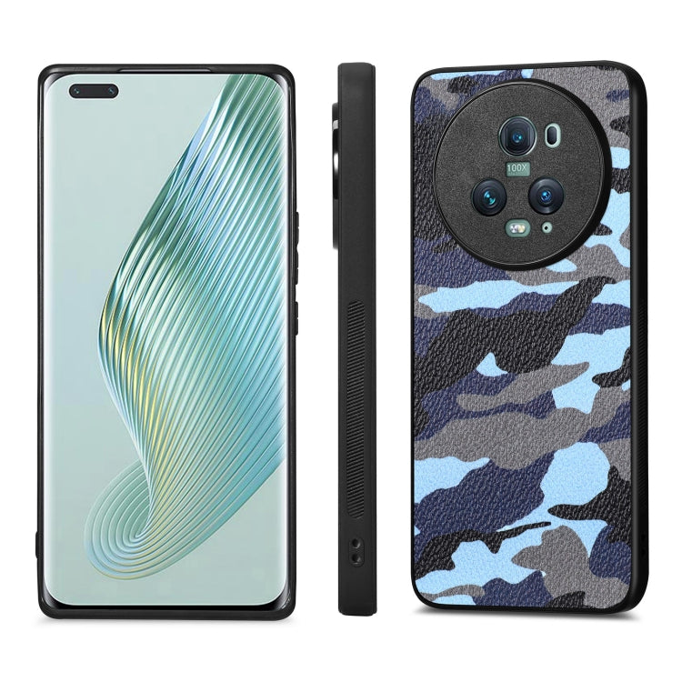 For Honor Magic5 Pro Camouflage Leather Back Cover Phone Case