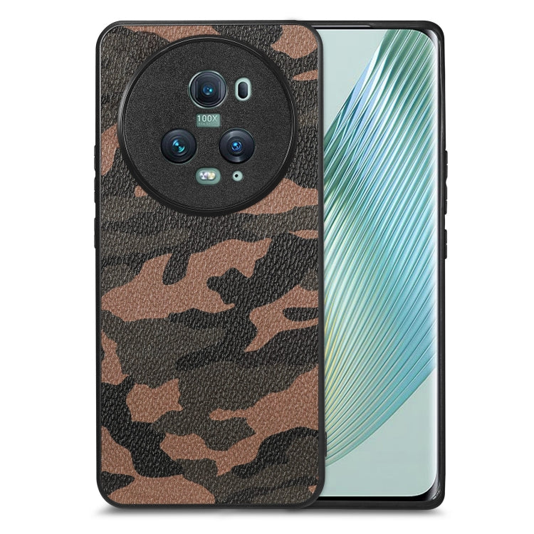 For Honor Magic5 Pro Camouflage Leather Back Cover Phone Case