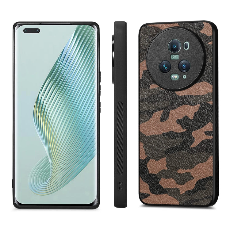 For Honor Magic5 Pro Camouflage Leather Back Cover Phone Case