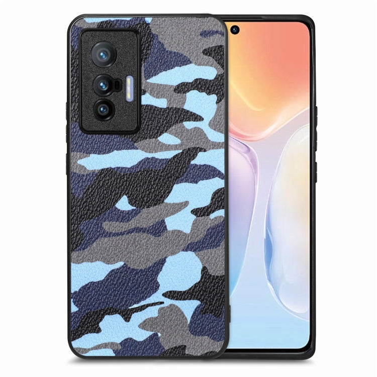 For vivo X70 Camouflage Leather Back Cover Phone Case