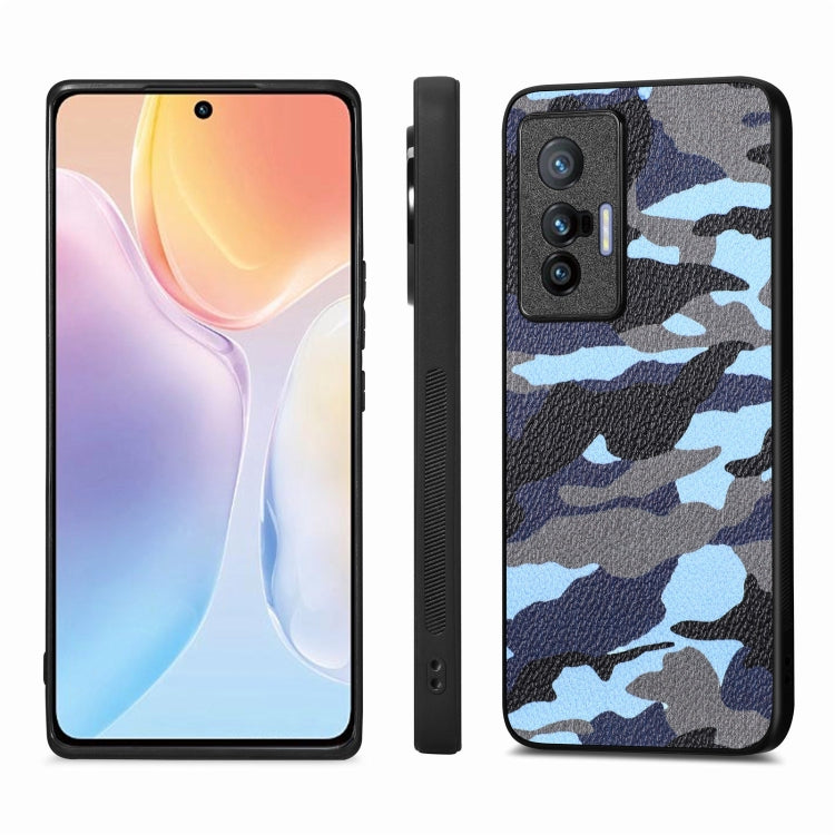 For vivo X70 Camouflage Leather Back Cover Phone Case