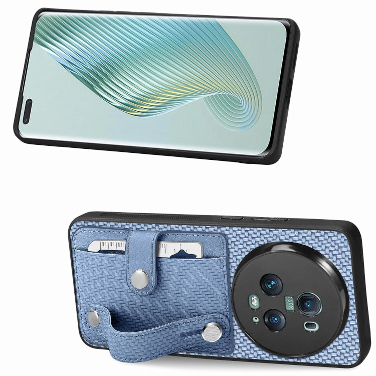 For Honor Magic5 Pro Wristband Kickstand Card Wallet Back Cover Phone Case with Tool Knife