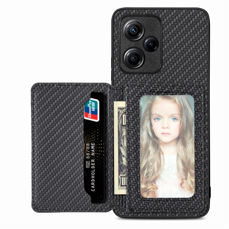 For Xiaomi Redmi Note 12 5G Global Carbon Fiber Magnetic Card Bag Phone Case