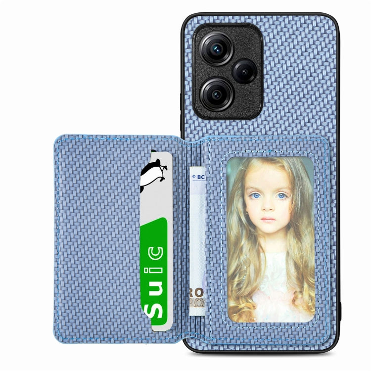 For Xiaomi Redmi Note 12 5G Global Carbon Fiber Magnetic Card Bag Phone Case