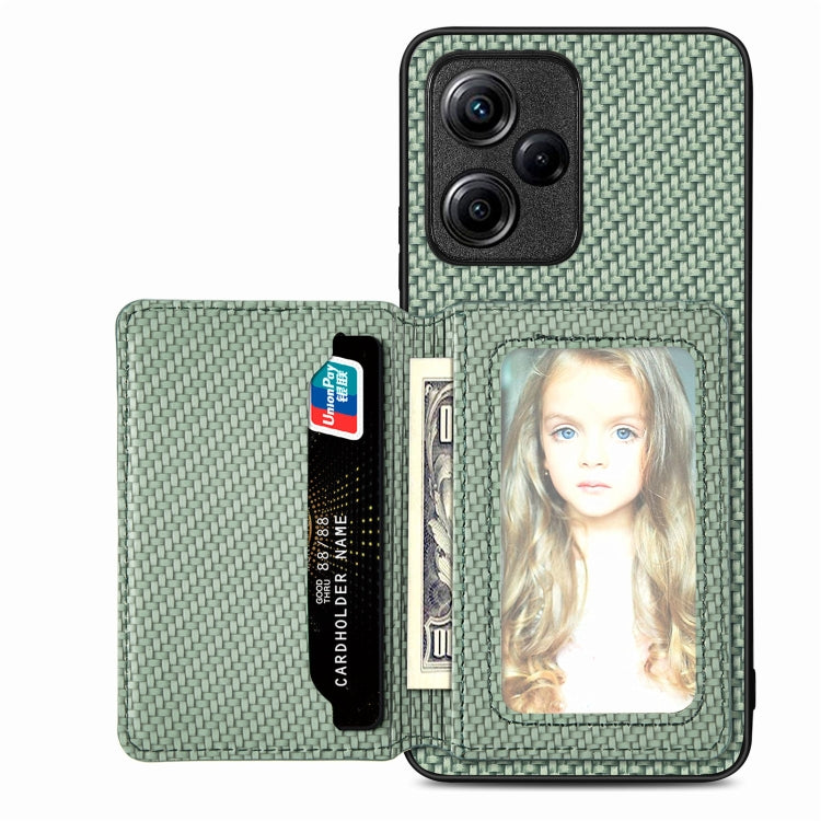 For Xiaomi Redmi Note 12 5G Global Carbon Fiber Magnetic Card Bag Phone Case