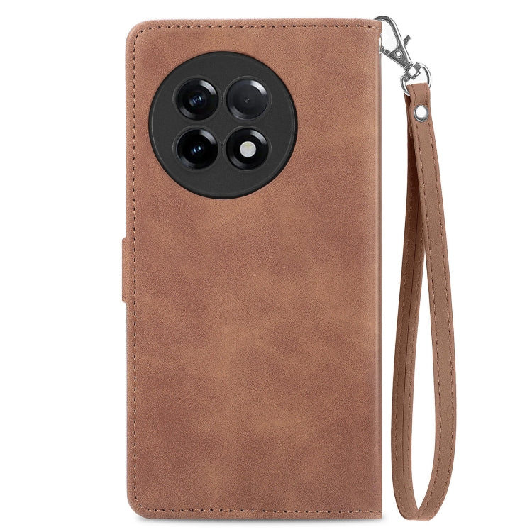 For OnePlus Ace 2 Embossed Flower Zipper Leather Phone Case