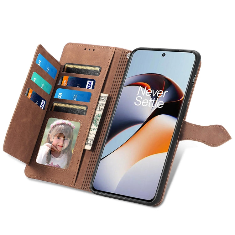 For OnePlus Ace 2 Embossed Flower Zipper Leather Phone Case