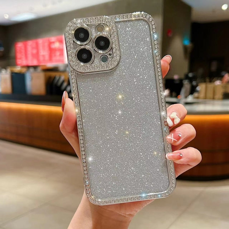 For iPhone 13 Pro Max Diamond Gradient Glitter Plated TPU Phone Case