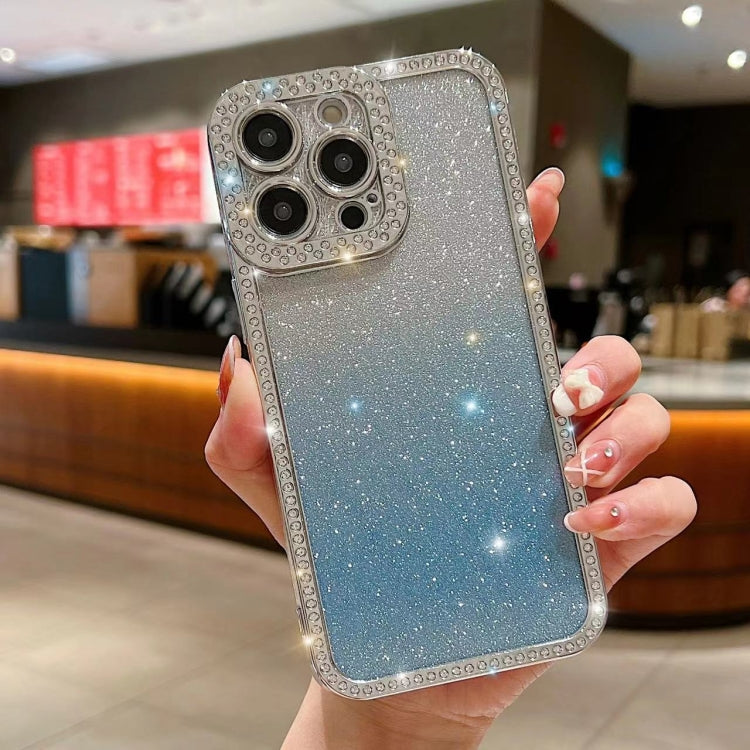 For iPhone 14 Pro Diamond Gradient Glitter Plated TPU Phone Case