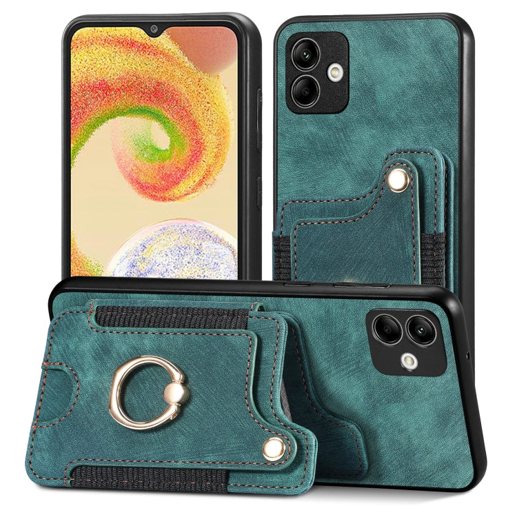 For Samsung Galaxy A04 Retro Skin-feel Ring Multi-card Wallet Phone Case