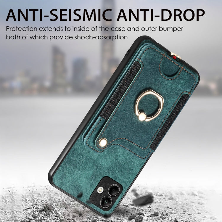 For Samsung Galaxy A04 Retro Skin-feel Ring Multi-card Wallet Phone Case