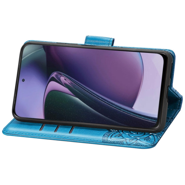 For Motorola Moto G Stylus 5G 2023 Butterfly Love Flower Embossed Leather Phone Case