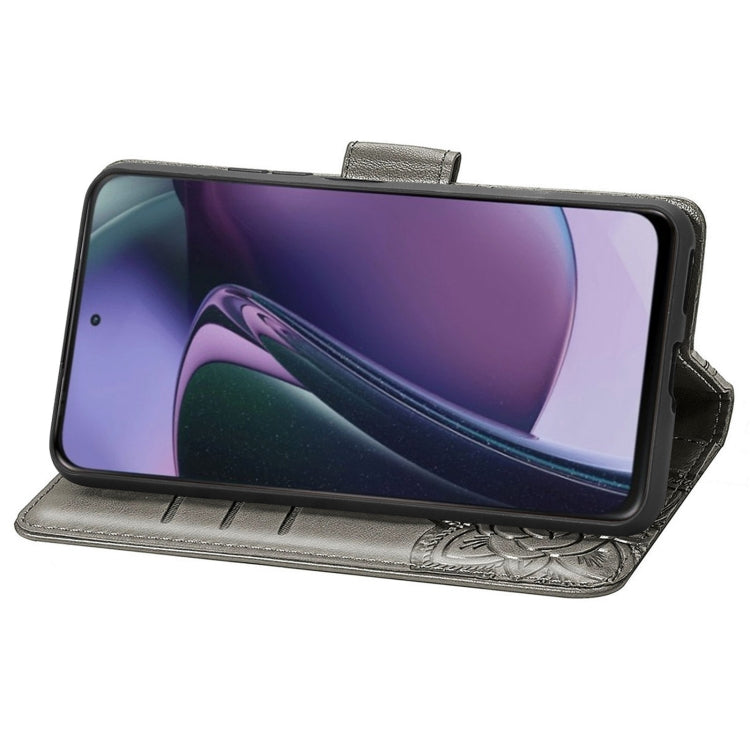 For Motorola Moto G Stylus 5G 2023 Butterfly Love Flower Embossed Leather Phone Case