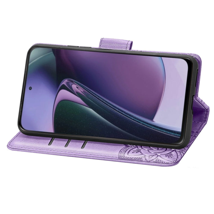 For Motorola Moto G Stylus 5G 2023 Butterfly Love Flower Embossed Leather Phone Case