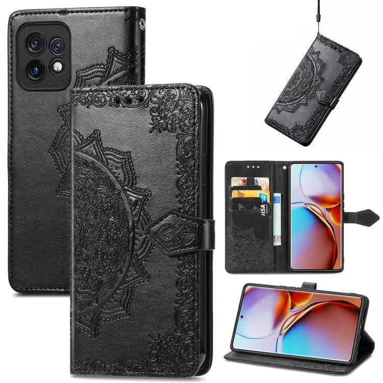 For Motorola Moto X40 Mandala Flower Embossed Leather Phone Case