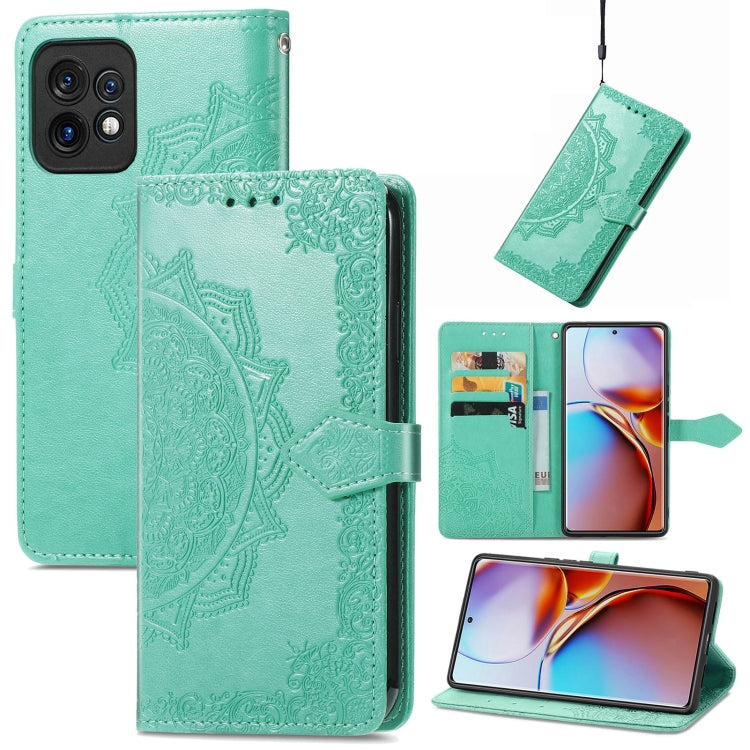 For Motorola Moto X40 Mandala Flower Embossed Leather Phone Case