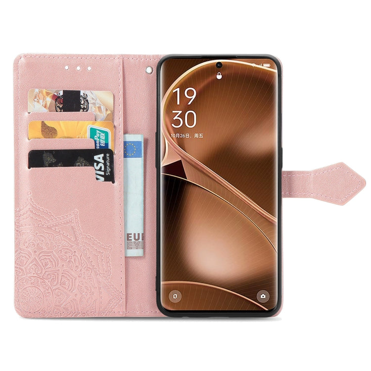 For OPPO Find X6 Pro Mandala Flower Embossed Leather Phone Case