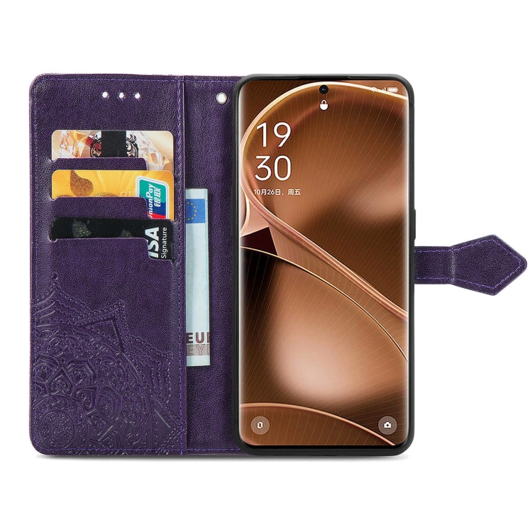 For OPPO Find X6 Pro Mandala Flower Embossed Leather Phone Case